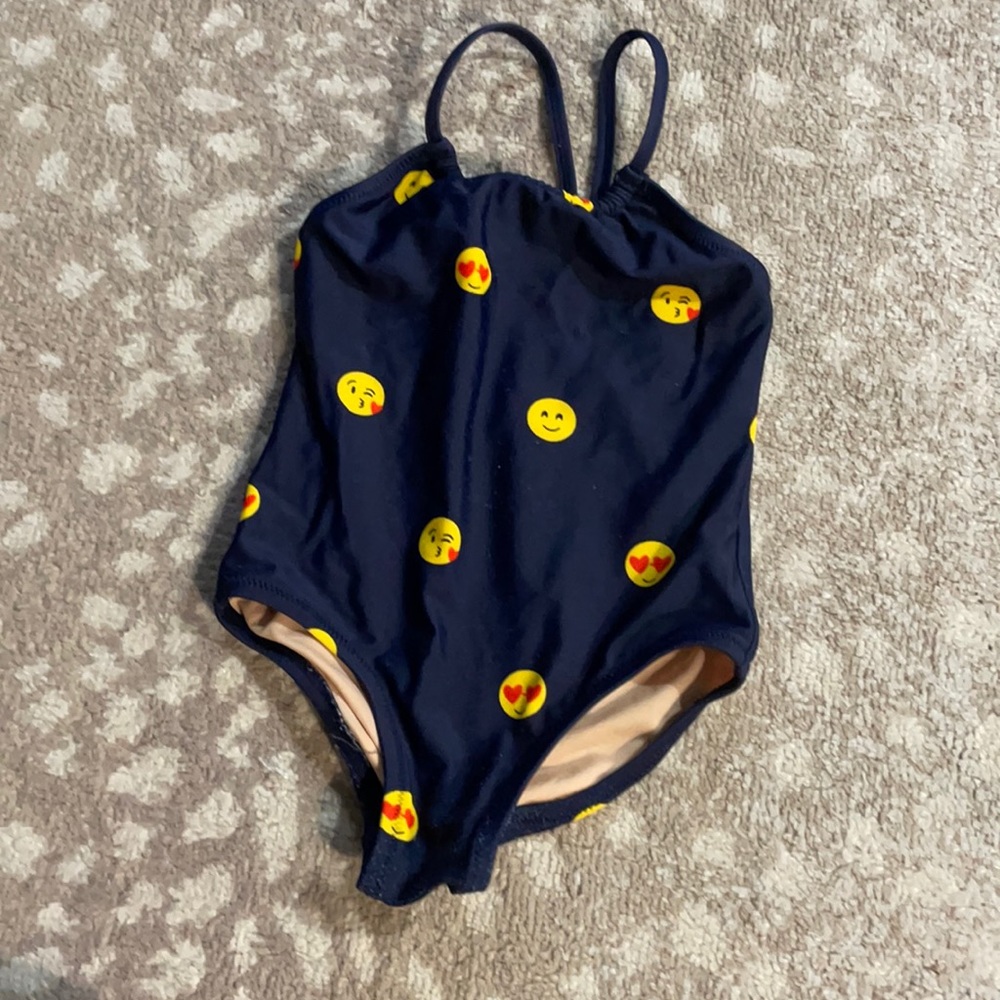 CREWCUTS emoji bathingsuit 2T